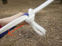 ハンモックのロープワーク